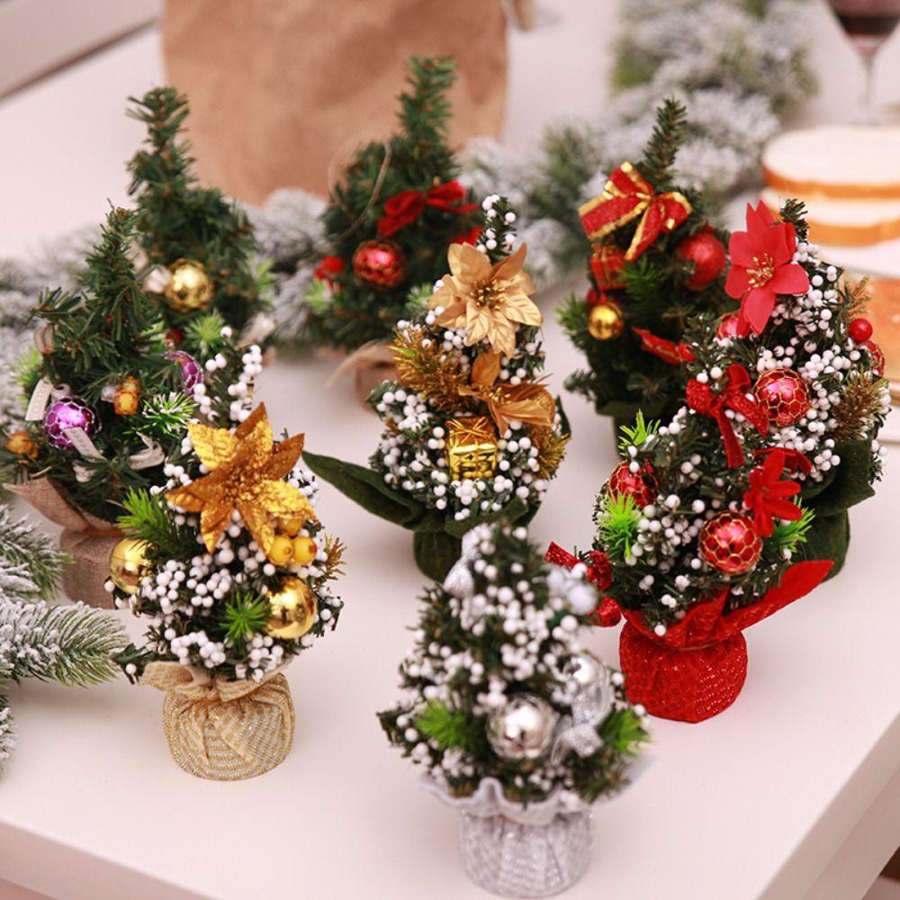 20cm Desktop Tree Ornaments Mini Christmas Tree Supplies Christmas Tree Ornaments Children's Gifts
