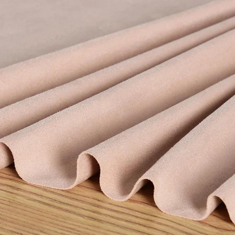100x150cm Suede Fabric Stretch Double Microfiber for Costume Dresses Skirt Sewing Stretch Frosted Cloth Plain Material