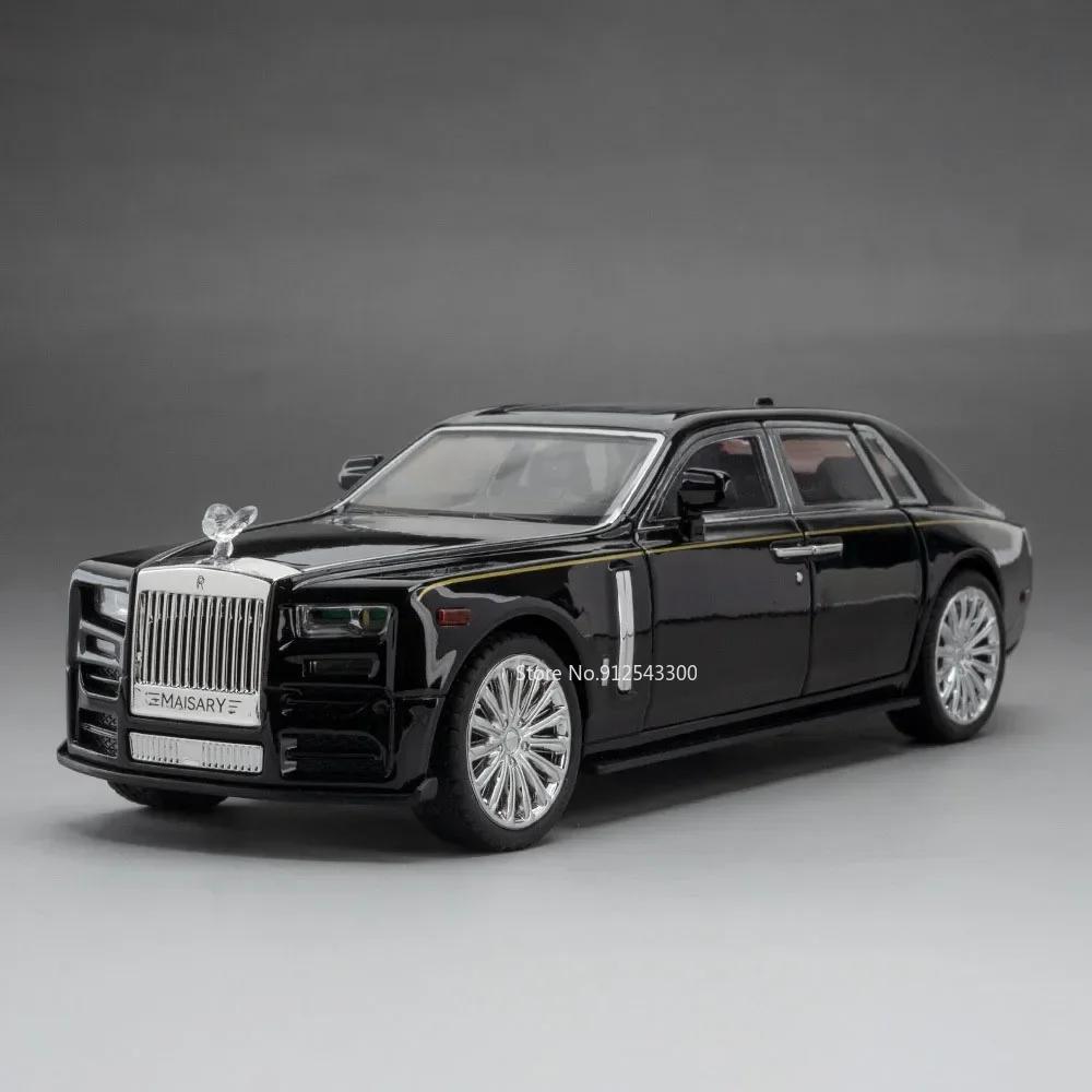 1:24 Rolls Royce Dawn Phantom Car Model Toy Simulation Convertible Sports Cars Sound Light Pull Back Models Collectible Item