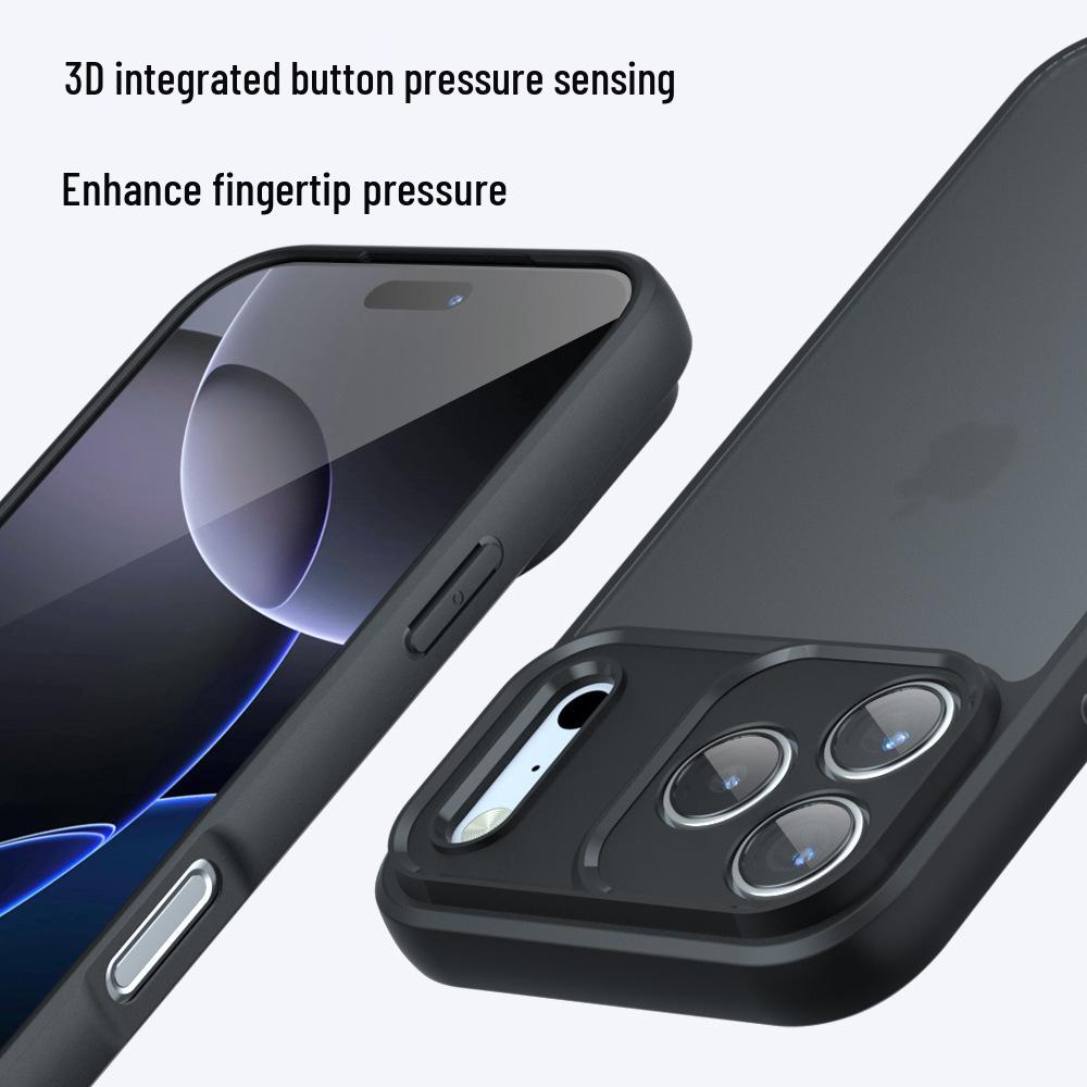 Магнитный чехол-броня Qi Airbag с защитой от падений, матовый, для iPhone 17 Pro Max