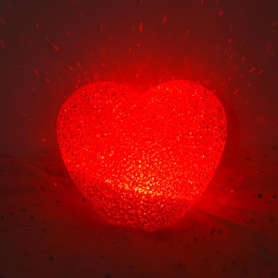 Лампа в форме сердца любви, мерцающая, креативная, на батарейках, без бликов, широкое применение, декоративное 3D сердце любви