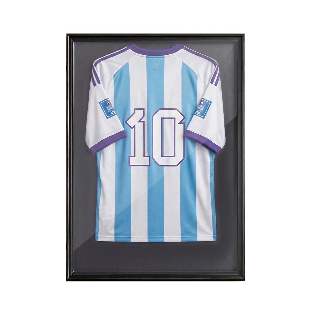 Jersey Frame Display Case, 92.5 x 71.8 x 4 cm, Wooden Sport Jersey Shadow Box with 98% UV Protection PC Panel and Hanger, Magnetic Lock, for Baseball