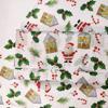 10 Sheets/Pack Santa Claus Christmas Tissue Paper Candy Cane Bouquet Flower Wrapping  Gift Wrapping
