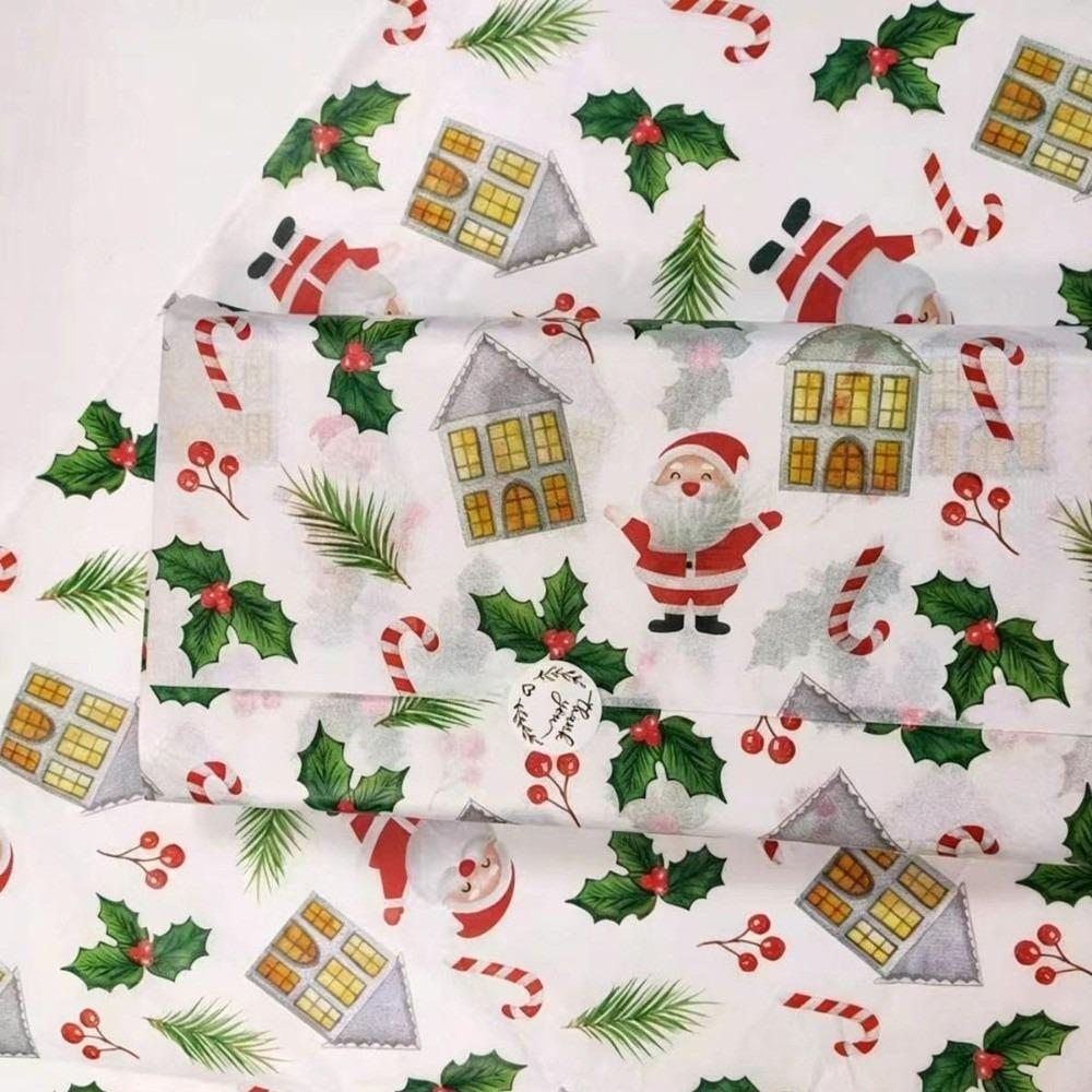 10 Sheets/Pack Cartoon Print Gift Wrapping Paper Candy Cane Bouquet Flower Wrapping Gift Wrapping