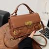Premium texture small bag women's new fashion retro versatile diamond shoulder bag portable messenger small square bag