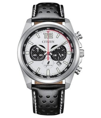 Мужские кожаные часы Eco-Drive Chronograph CA4640-09A