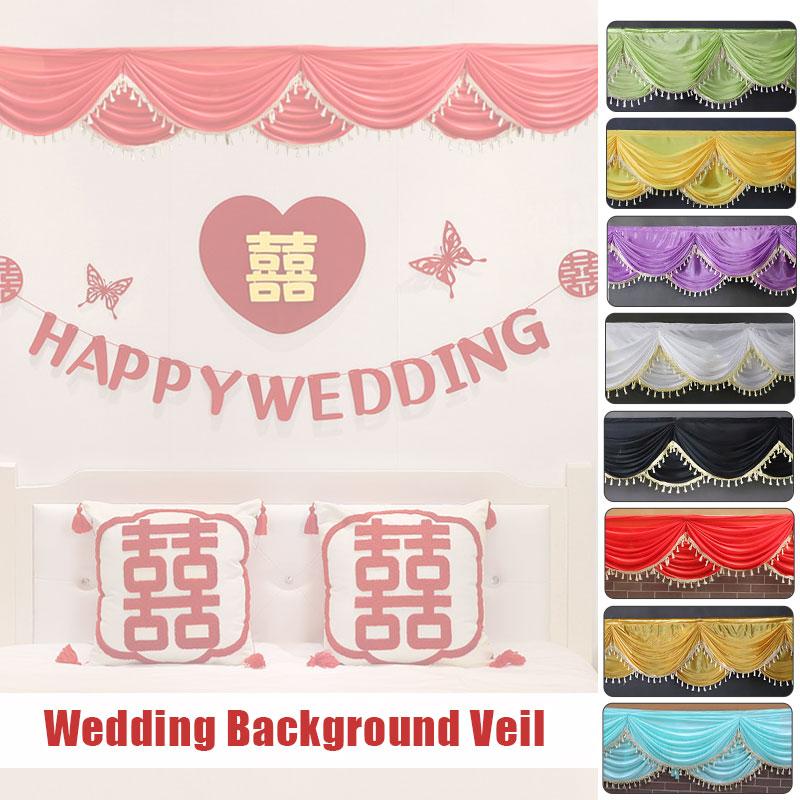 3/6M Шарф-драпировка из искусственного шелка для свадебного фона, занавеска, сценический фон, украшение на день рождения, рождественское мероприятие, товары для вечеринки, оптом