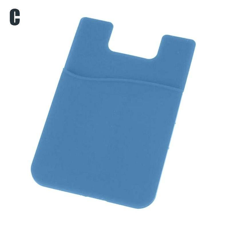 2 шт. клейкий силиконовый чехол для кредитной карты с карманом для денег и держателем для мобильного телефона