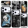 Чехол Case для iPhone 17 Air 16 Pro Max 15 Plus 11 13 Mini 14 12 Задняя крышка телефона Darkness Skeleton Grunge