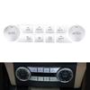 Chrome Center Console Air AC Button Cover Trim For Mercedes-Benz C GLK W204 X204