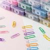 50pcs Paper Clips Small Cute Paper Clips Portable Office School Paper Clips for Scrapbook Decoration Violet