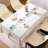 Водонепроницаемая скатерть с цветочным рисунком, мягкие моющиеся скатерти из ПВХ, обеденное чайное полотенце высокого класса, прямоугольный настольный лист, коврик для завтрака в отеле