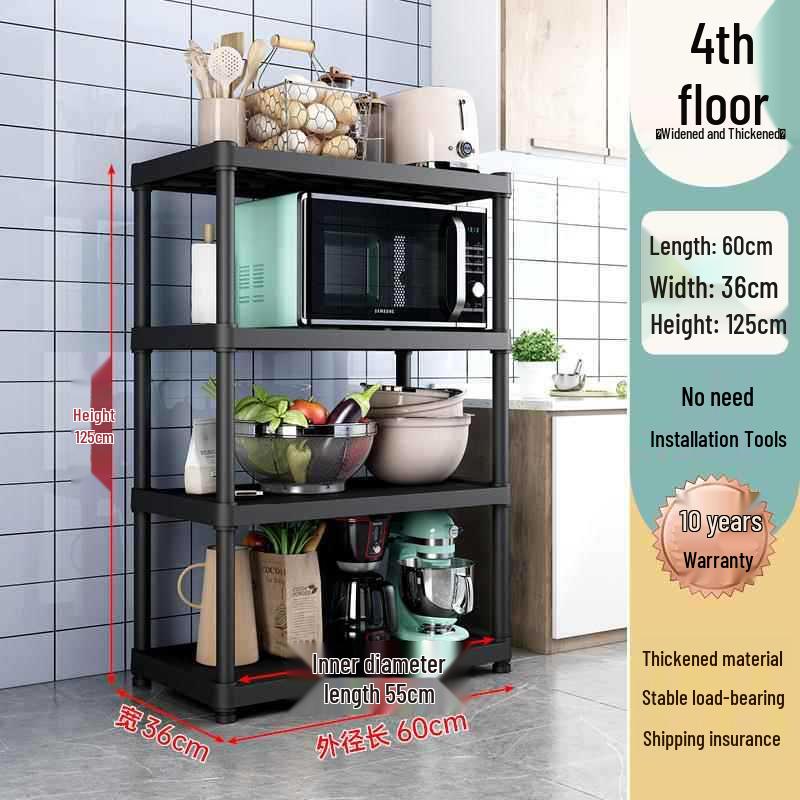 Многоярусная кухонная полка для хранения: Подставка для микроволновки и прихватки с полками