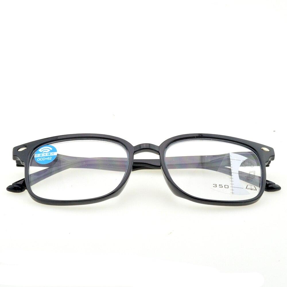 Прогрессивные мультифокальные очки для чтения с пружинными шарнирами и квадратной оправой ручной работы в футляре из полиуретана +0,75 +1 +1,25 +1,5 +1,75 +2 +2,5 до+4