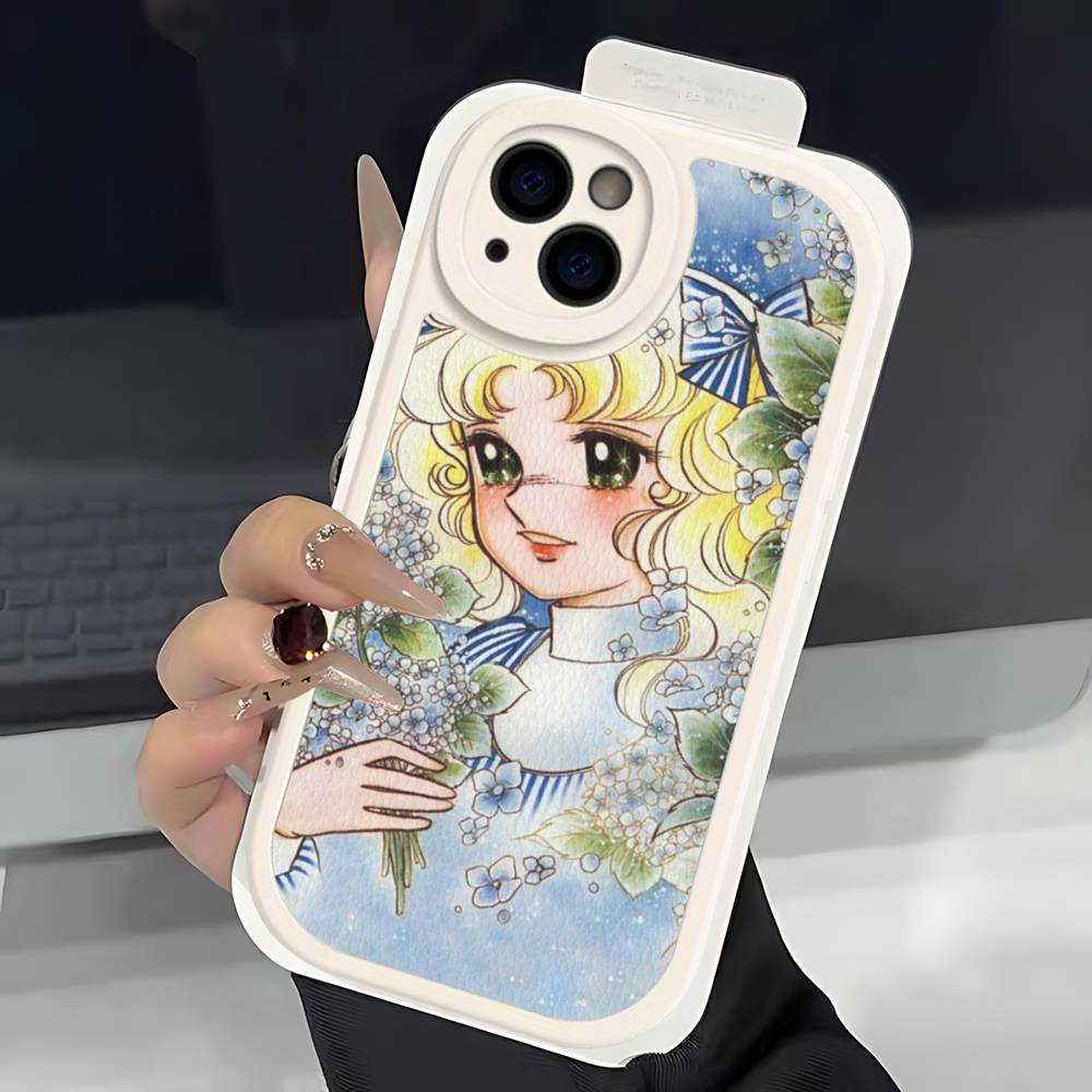 Классический аниме C-Candy C-Candy Кожаный чехол для телефона Для IPhone 16 15 14 13 12 11 Pro Max Plus Ударопрочный чехол