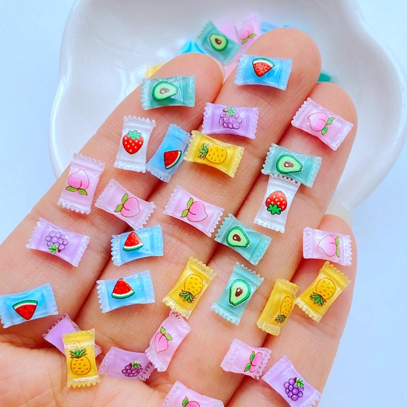 50 шт. Новые Милые Мини 5*9 мм Конфеты Плоская Основа Смола Скрапбукинг DIY Украшение для Бижутерии Поделки Аксессуар