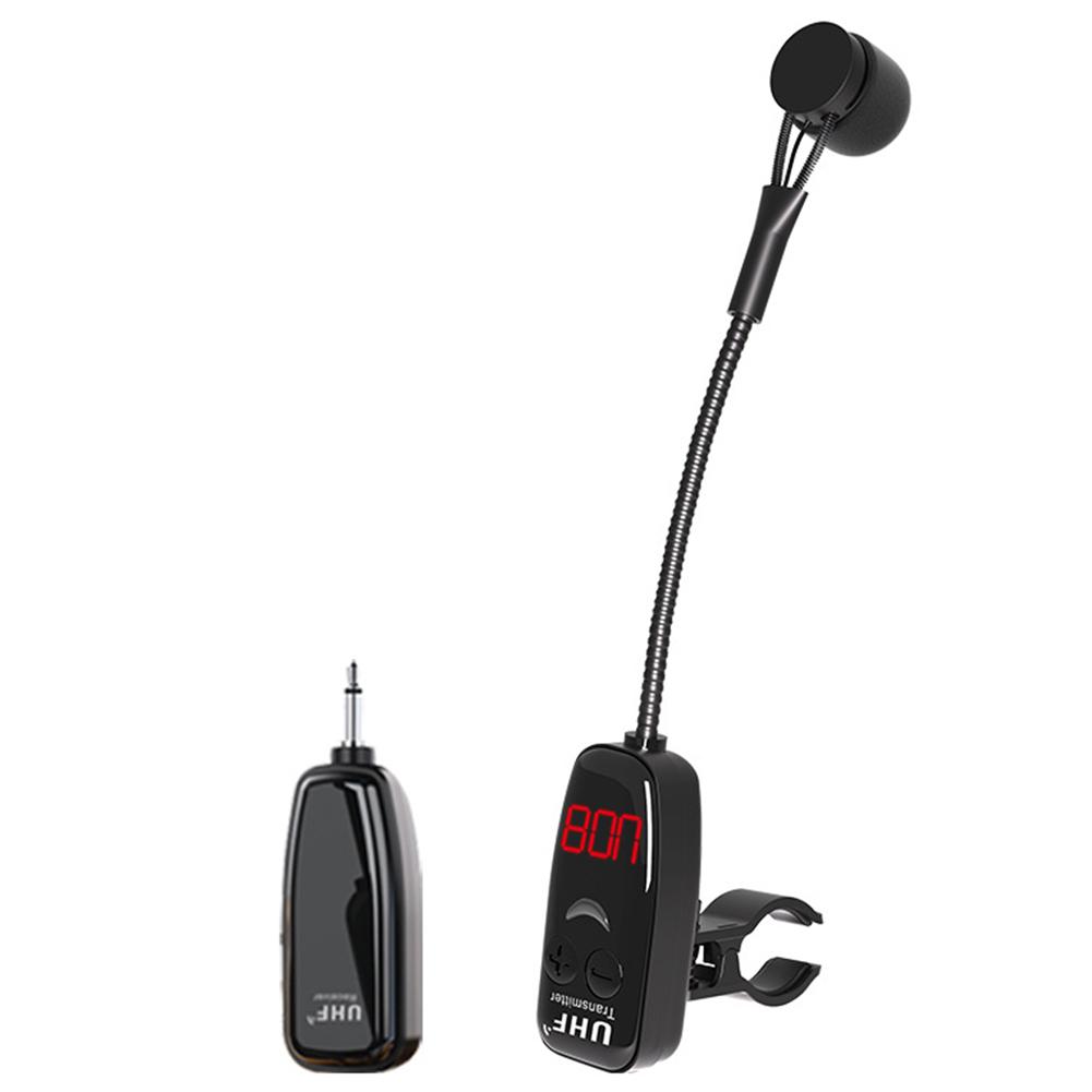 Flute Microphone Clip Wireless Receiver and Transmitter Musical Instrument Microphone for Clarinet Flute