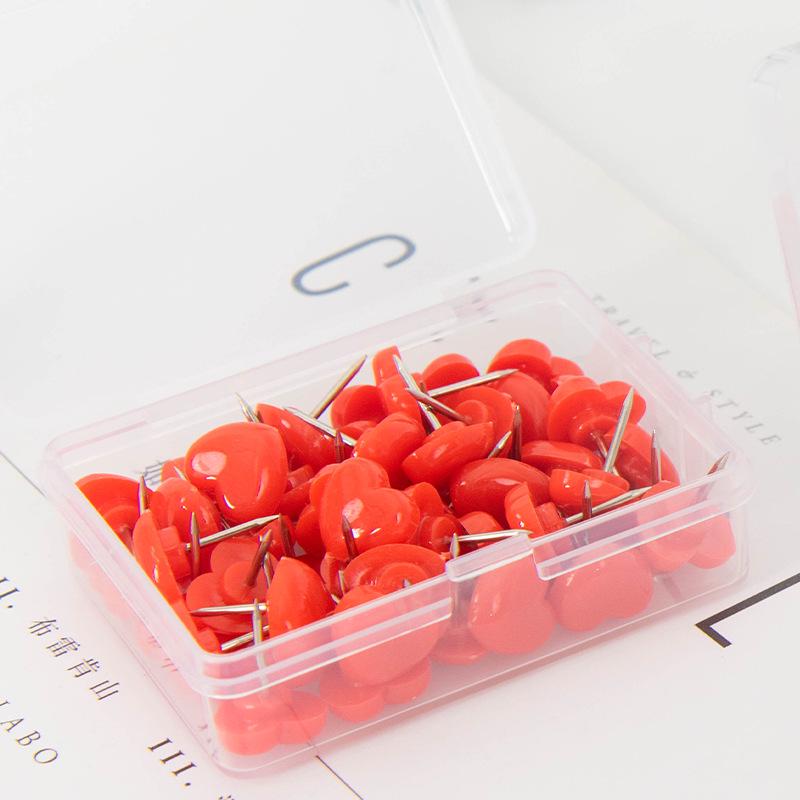 Кнопки-гвоздики Miwoo в форме разноцветных сердечек - Креативные кнопки для пробковой доски для DIY (50 шт.)