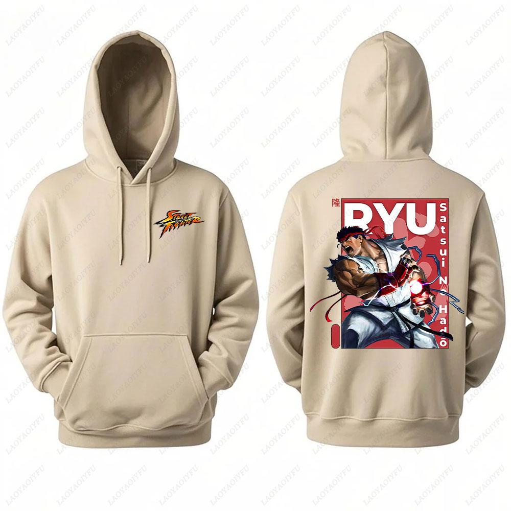 2025 Ryu Street Fighter Essential Hoodie Men's Sweatshirt Crazy Long Sleeve Autumn Loose Hipster Ropa Hombre Clothes Man Hoodie