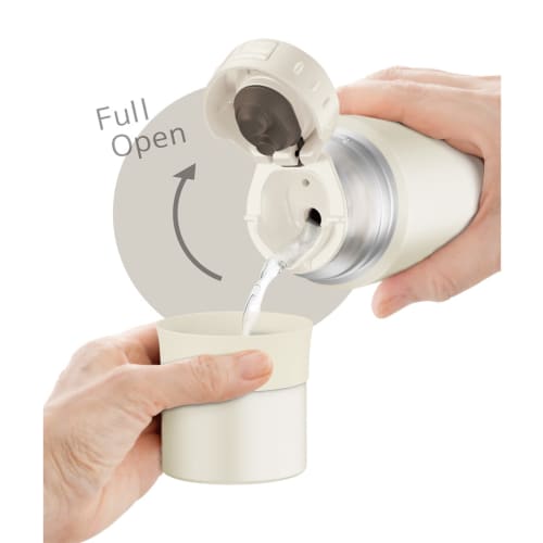 Thermos Stainless Steel Water Bottle, Cup Type, 500ml, Matte White, FFM-502 MTWH