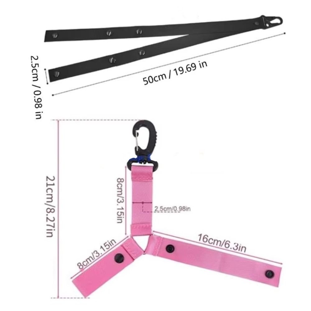 Durable Hanger Cheerleader Poms Holder Lightweight PomPom Carrier Cheer Pom Lanyard Women Girls