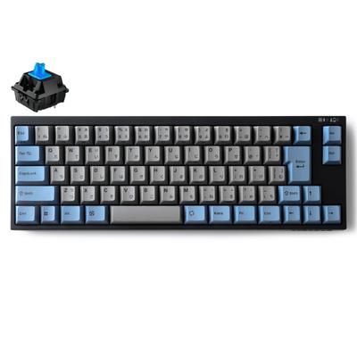 LEOPOLD FC660MBT СЕРО-ГОЛУБОЙ Японская раскладка Кана Компактная с клавишами со стрелками 70 клавиш Свитчи с возможностью горячей замены Питание от батареек AAA Новейшие CHERRY MX2A