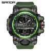 SANDA's Own Trendy and Fashionable Men's Students and Teenagers Waterproof Multi-function Electronic Watch