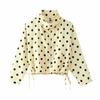 2026 Spring New Product European and American Cross-border Women's Clothing Street Fashion Drawstring Design Polka Dot Jacket w017 D028