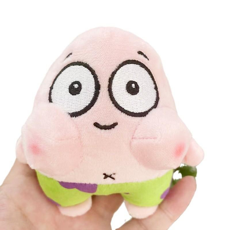 Soft Short Plush Spongebob And Patrick Star Figurine Keychain With Cute Design