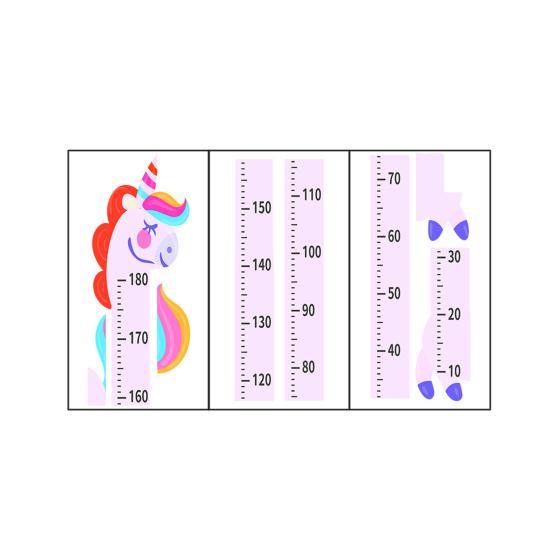 Детский ростомер Детская ростовая линейка с клейким животным узором