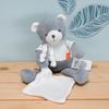 Doudou et Compagnie BabyNat/Doll BIO/Bear/Gray Diaper Cake, Baby Shower Gift, Present (GFDENT001)