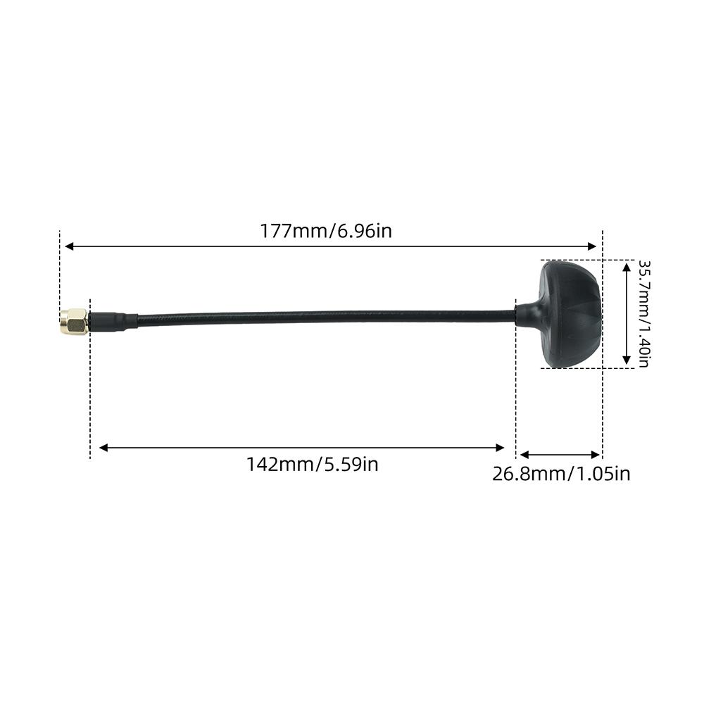 1.8G 6.1G 7.1G 1.1dBi High Gain FPV Image Transmission Antenna With SMA Connector 1111-6111MHz 6111-7111MHz Frequency For Drone