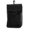21x14cm Portable Diving Mesh Gear Bag with Hang Buckle Lightweight Underwater Surface Marker Buoy Mesh PouchBlack