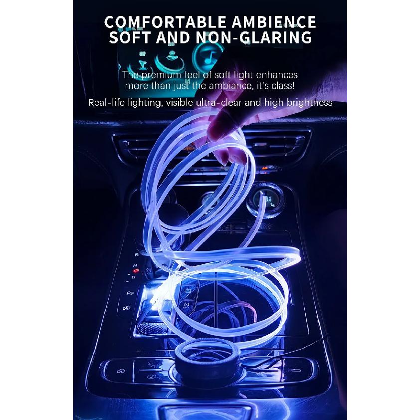 3M Car Interior Ambient LED Light Strip Invisible USB Flexible Neon Interior Lights Assembly RGB APP For Car Decoration Lighting