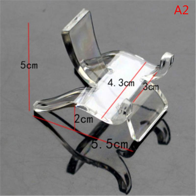 2Pcs Acrylic Shelf Stones Cluster Stand Mineral Specimen Display Holder