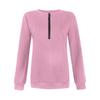 Women's Fashion Casual Zipper V-Neck Loose Long Sleeve Solid Color Sweatshirt