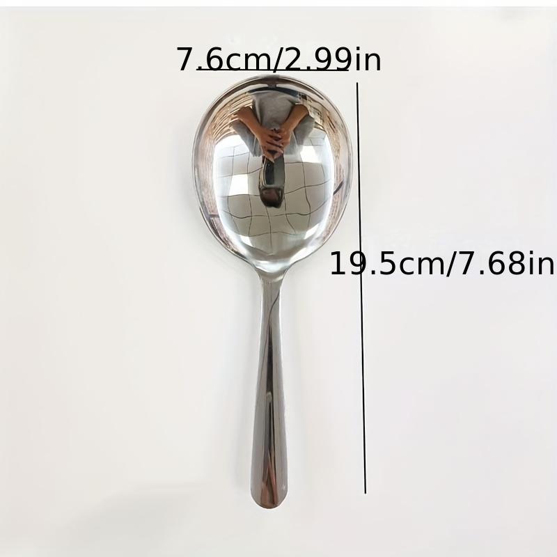 [2pcs Stainless Steel Spoons] 2pcs Heavy-Duty Commercial & Home Kitchen Spoons - Large Serving Spoons with Heat-Resistant Short Handle, Drainage Holes