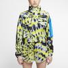 Nike X Off-White съемная куртка с капюшоном совместного бренда с принтом тай-дай Женская верхняя одежда флуоресцентно-желтый CK4808-702