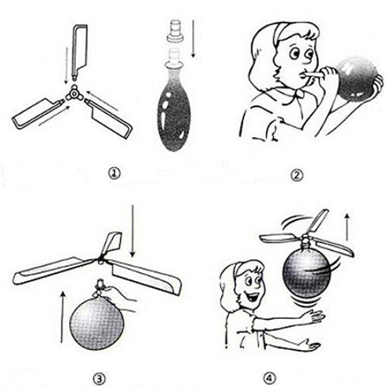 Funny Educational Toy Children Kids Gift Birthday Party Favor Balloon Helicopter