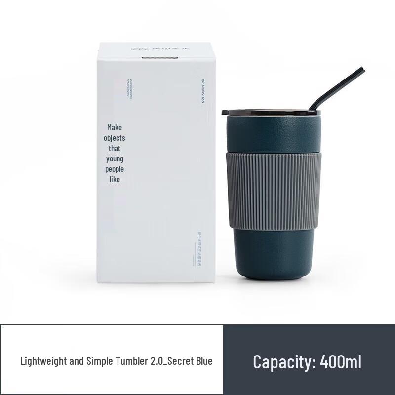 Nanshan Mr. Ceramic Mug with Lid and Straw