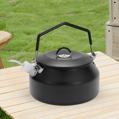 1л Походный чайник для воды, портативный чайник для кухни, заварочный чайник для походов у костра
