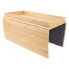 Flexible Couch Armrest Organizer Bamboo Wood Foldable Rectangular Non Slip Sofa Armrest Tray Table