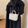 High Quality Plush Bag 2025 Winter New Quality Plush Small Bag Handbag European and Korean Temperament Plush Shoulder Bag