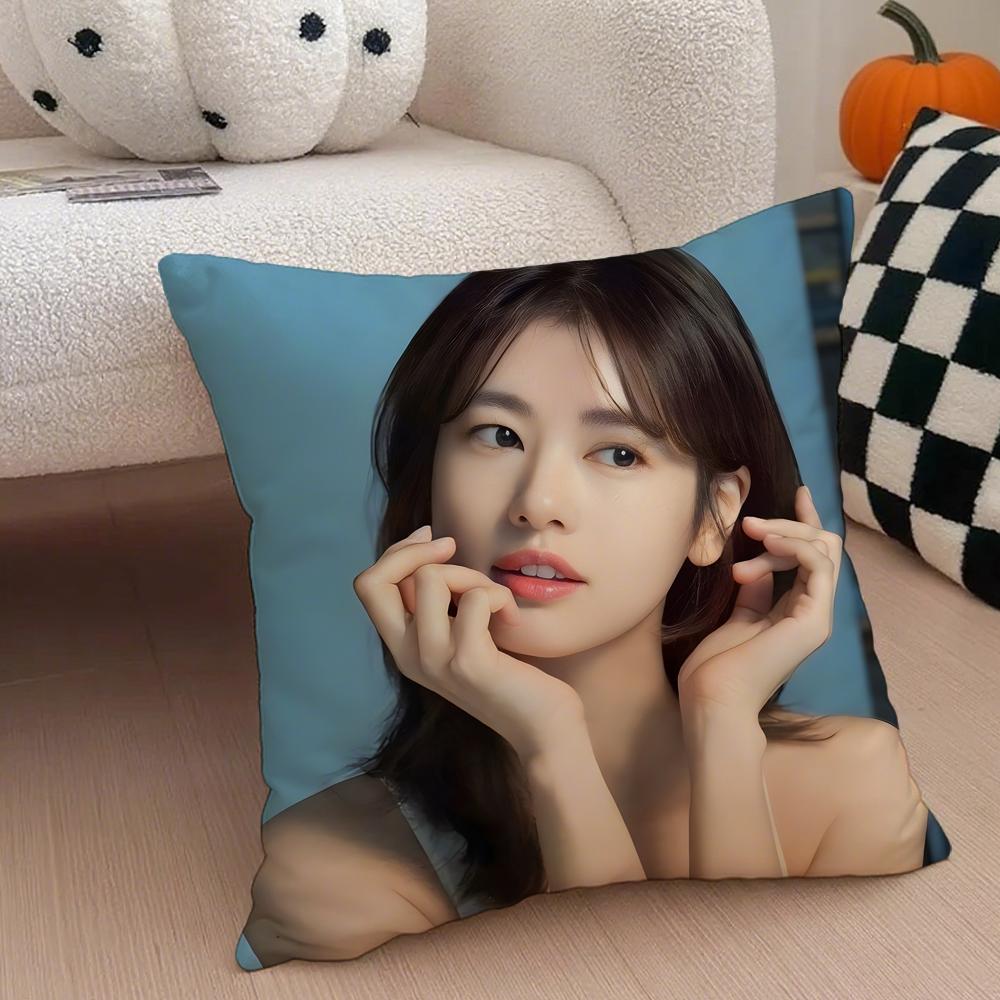 actor cute JJung So Min Cushion Cover Throw Pillow Cover Hidden Button Durable Polyester Chair Cushion