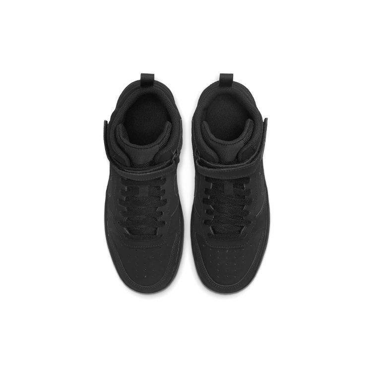Nike Кроссовки Court Borough Mid 2 Синтетическая кожа Нескользящая Амортизация Устойчивость к истиранию Высокие Скейтбордические Черные CW5867-001