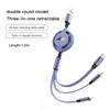 CTCE1 3 - in - 1 Retractable Multi - Charger Cable with Micro USB and Type - C For BMW X1 X2 X3 X5 X4 X6 F20 F10 F07 E70 E46 / Sticke