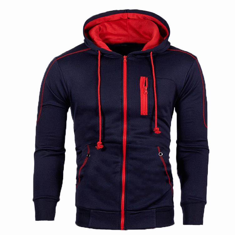 Men's Fashion Hooded Zipper Sport Jacket Casual Slim Fit Sweatshirt Type Men's