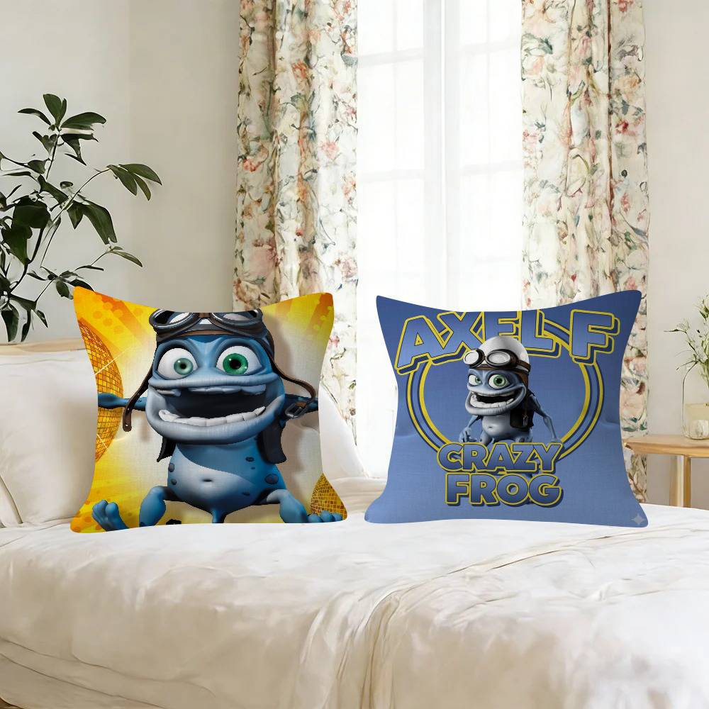 C-Crazy Frog DJ Ding D-Ding cushion  Pillow Gift Home Office Decoration Bedroom Sofa Car Cushion Cover case 45x45