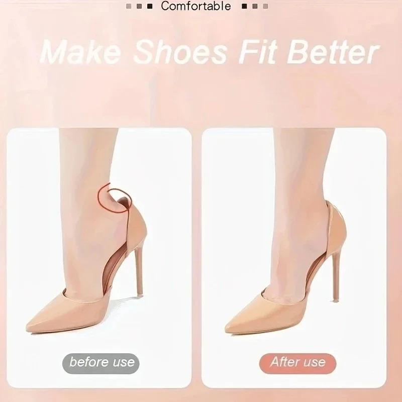 Upgrade Silicone Heel Stickers Heels Grips for Women Men Anti Slip Heel Cushions Non-Slip Inserts Pads Foot Heel Care Protector