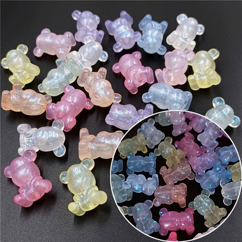 Медвежьи бусины, ожерелье «сделай сам», браслет, акриловые бусины, материалы ручной работы, аксессуары для изготовления ювелирных изделий